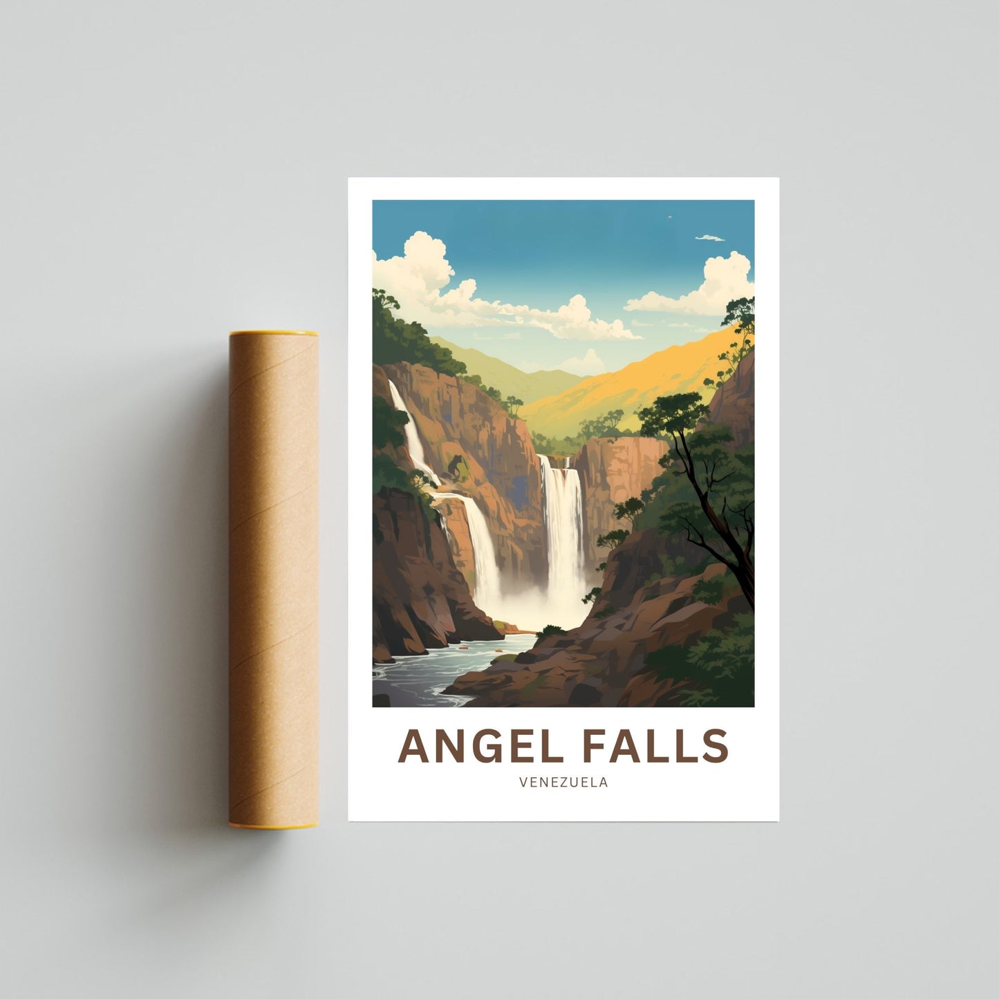 Angel Falls Travel Poster