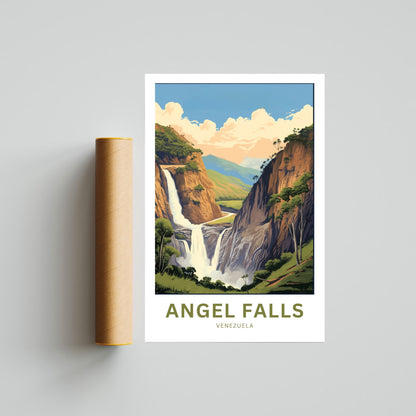 Angel Falls Travel Poster