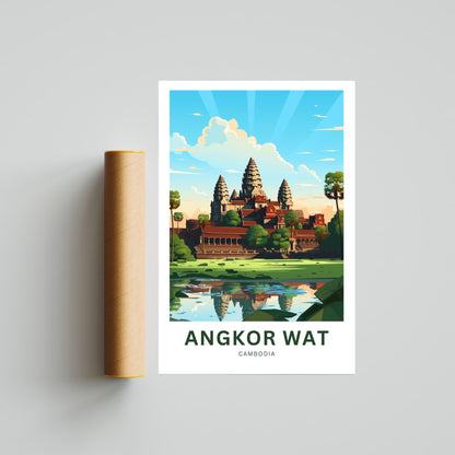 Angkor Wat Travel Poster