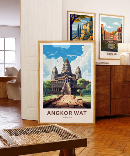 Angkor Wat Travel Poster