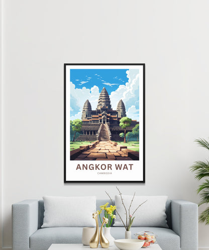 Angkor Wat Travel Poster