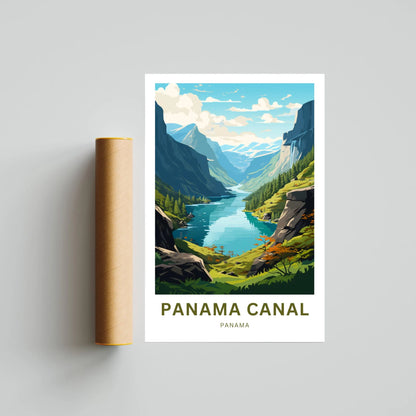 Panama Canal Travel Poster