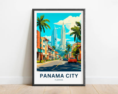 Panama City Travel Poster