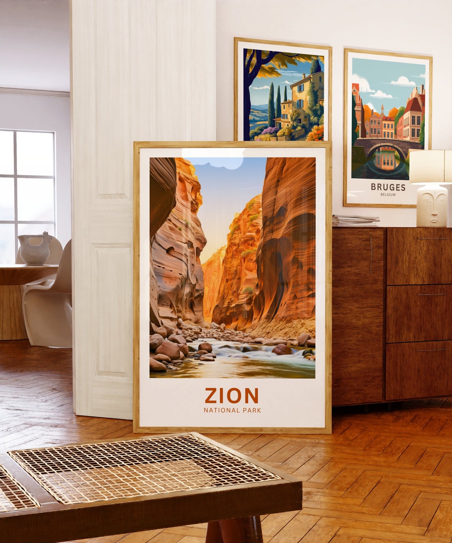 Zion Travel Print - Zion poster, Utah Wall Art, Framed present, Gift United States Present - TravelTreasureCo