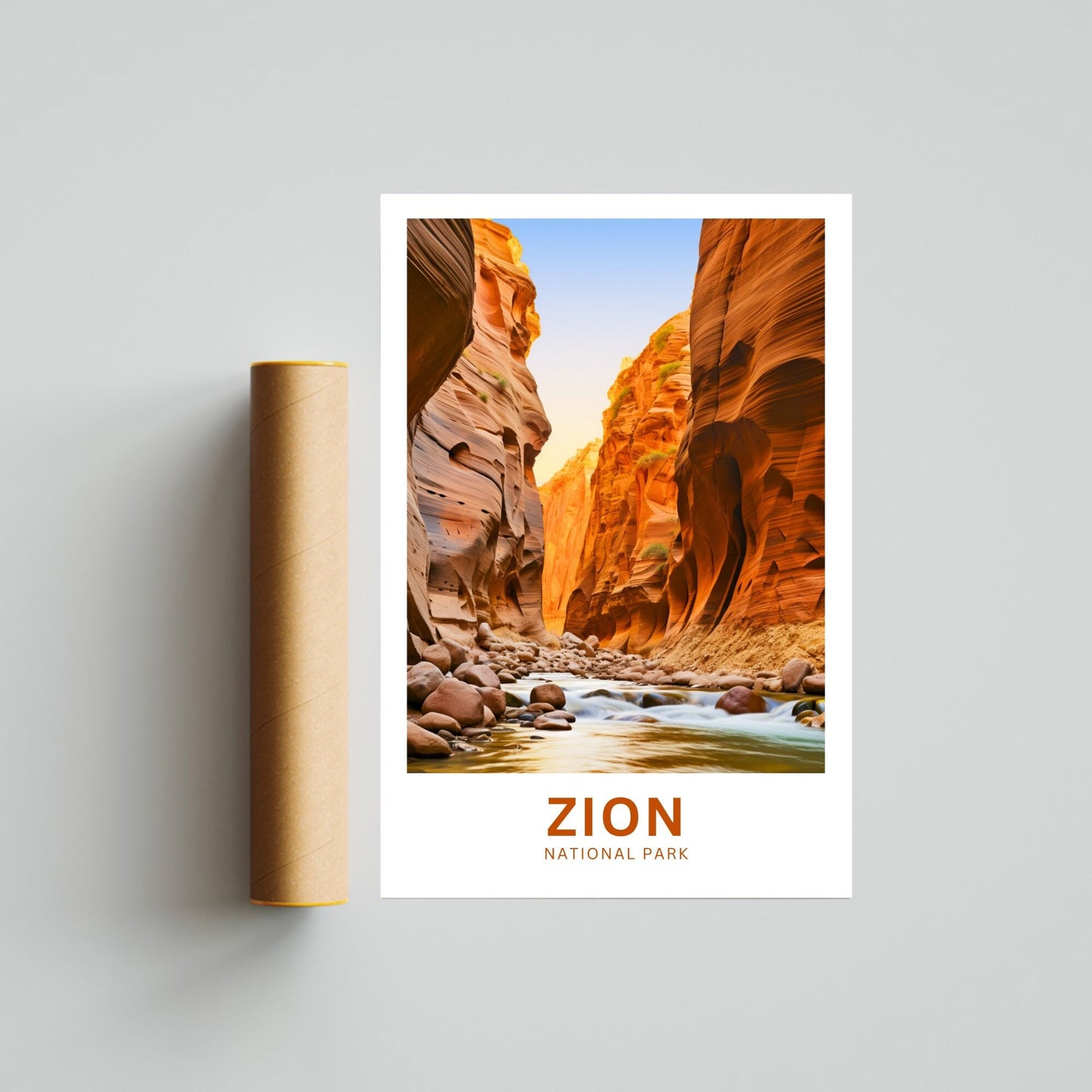 Zion Travel Print - Zion poster, Utah Wall Art, Framed present, Gift United States Present - TravelTreasureCo