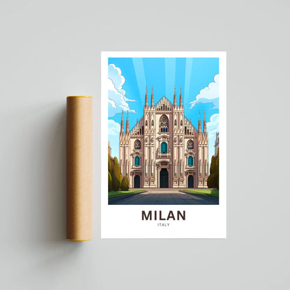 Milan Travel Poster