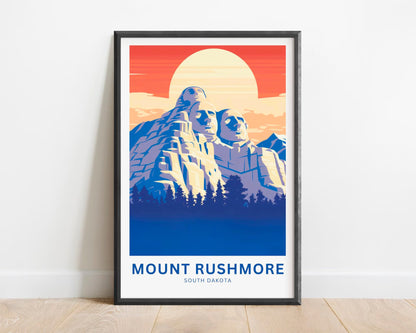 Mount Rushmore Travel Poster