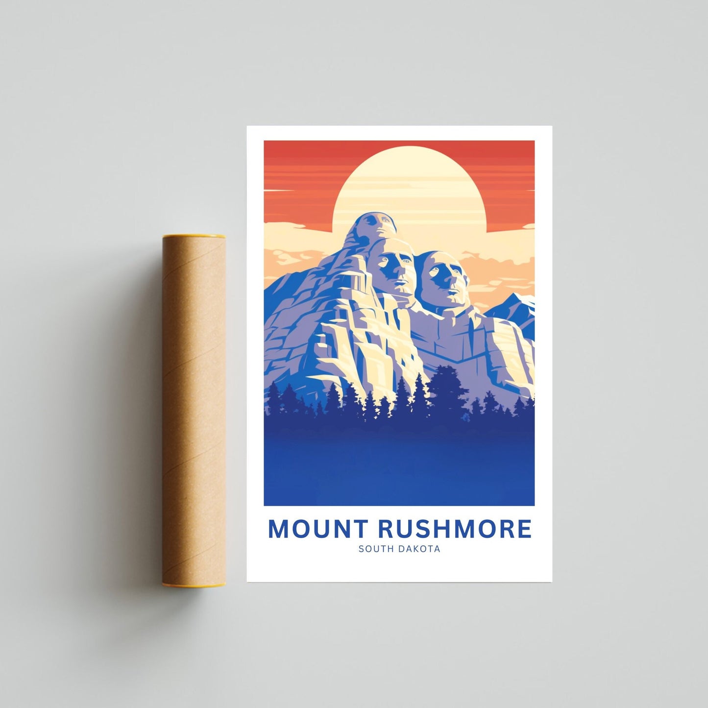 Mount Rushmore Travel Poster