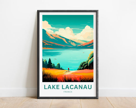 Lake Lacanau Travel Poster