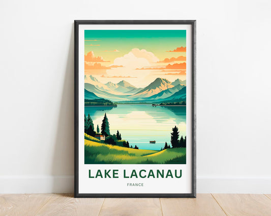 Lake Lacanau Travel Poster