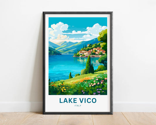 Lake Vico Travel Poster