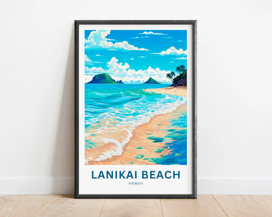 Lanikai Beach Travel Poster