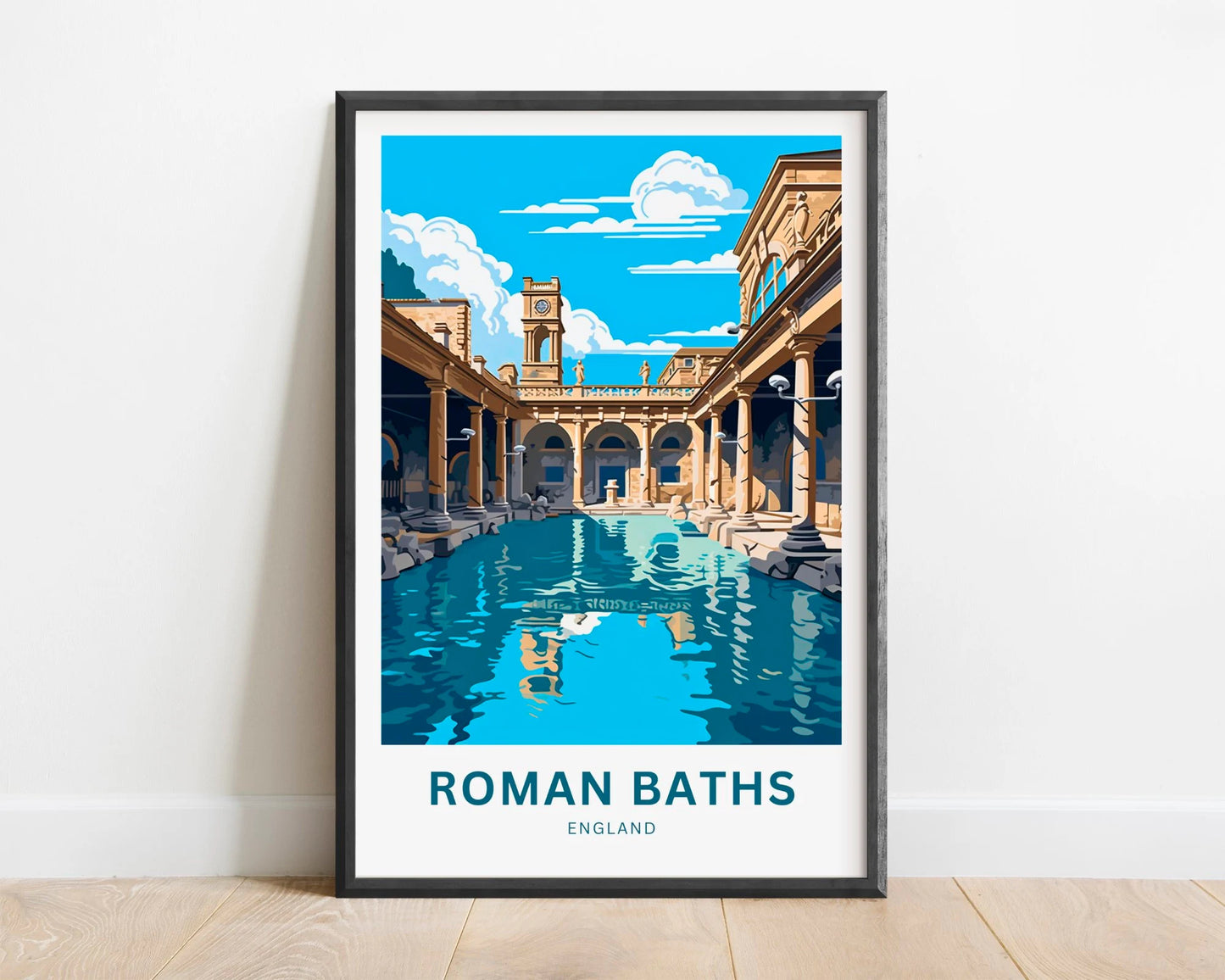 Roman Baths Travel Poster