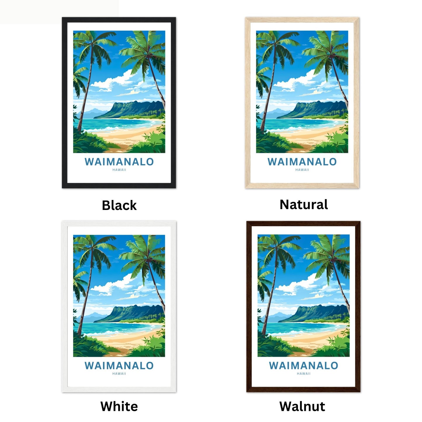 Waimanalo Beach Travel Poster