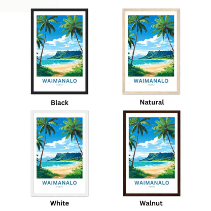 Waimanalo Beach Travel Poster