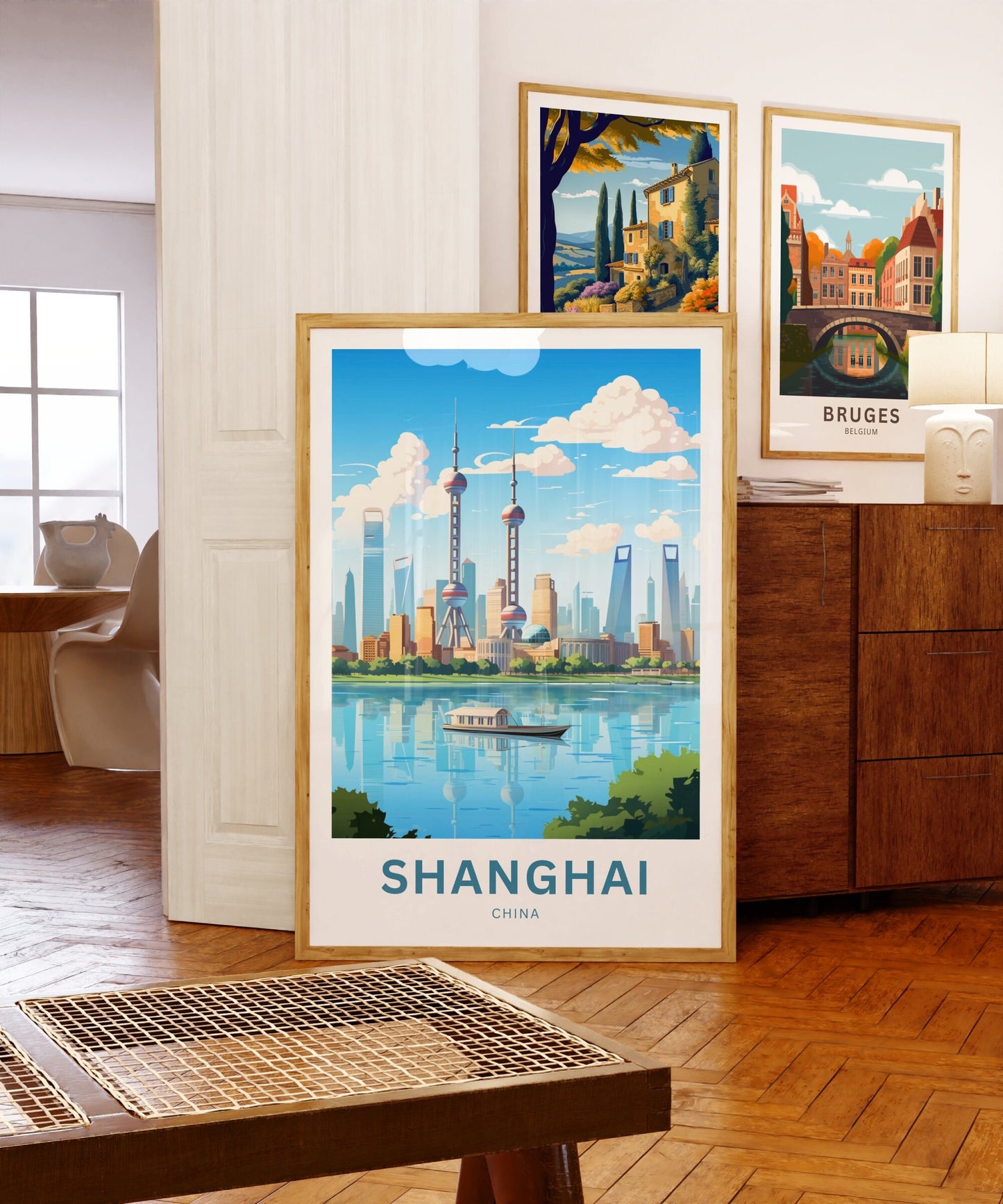 Shanghai Travel Print - Shanghai poster, China Wall Art, Framed present, Gift China Present - TravelTreasureCo