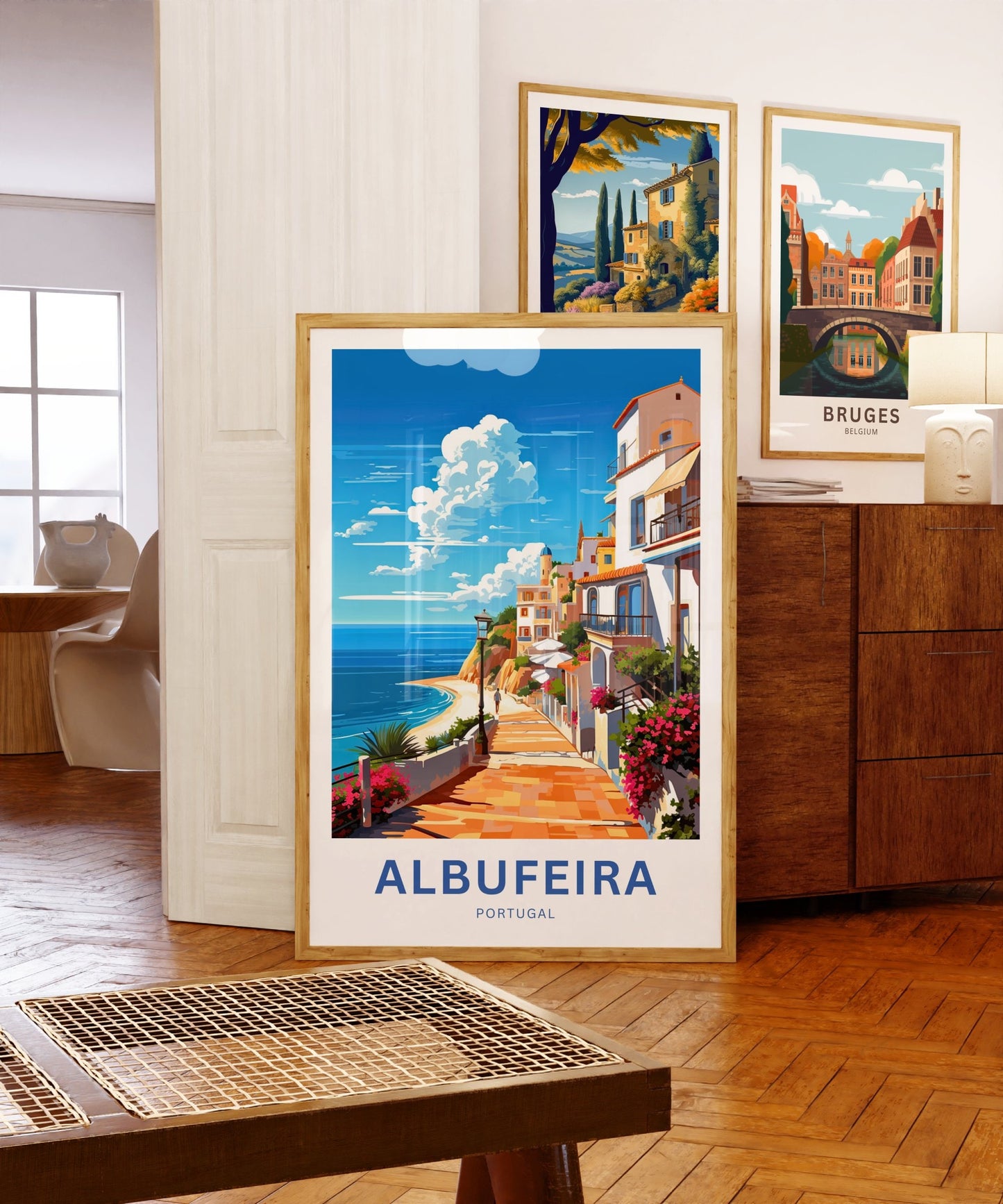 Albufeira Travel Poster - Beachfront Serenity