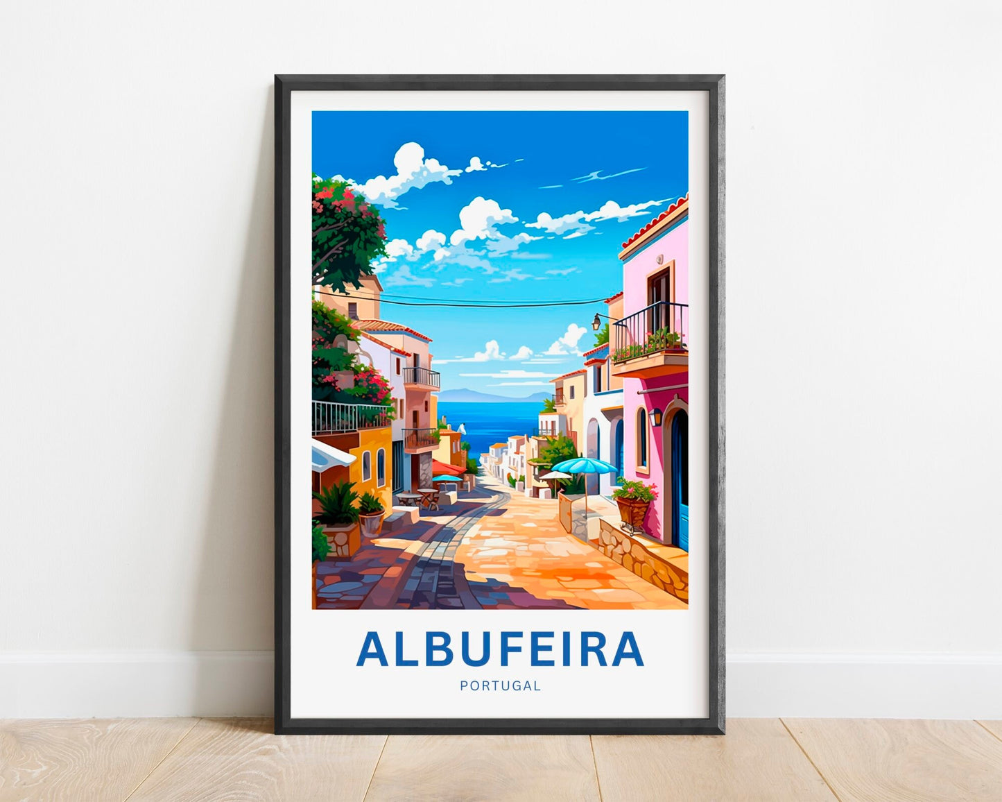 Albufeira Travel Poster - Vibrant Town