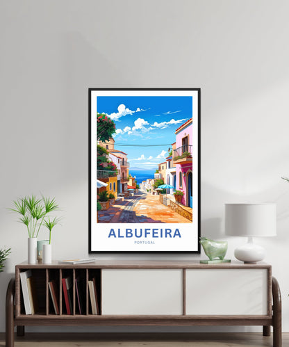 Albufeira Travel Poster - Vibrant Town