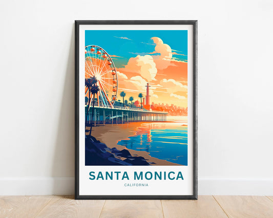 Santa Monica Travel Poster