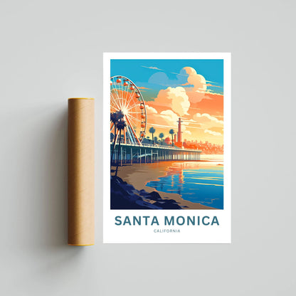 Santa Monica Travel Poster