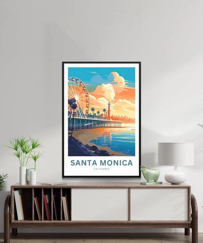 Santa Monica Travel Poster