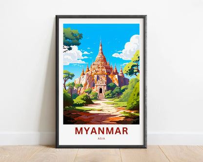 Myanmar Travel Poster