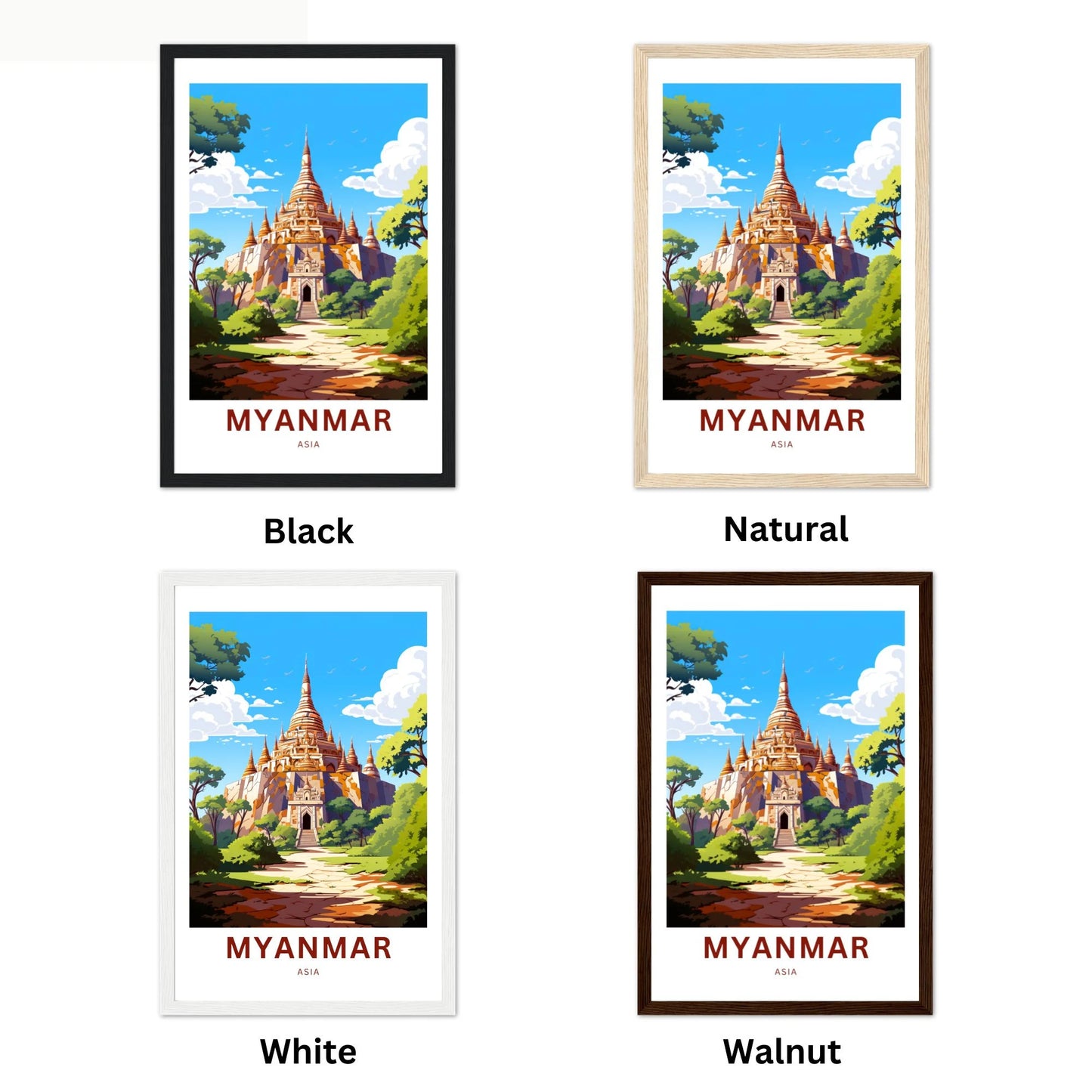 Myanmar Travel Poster