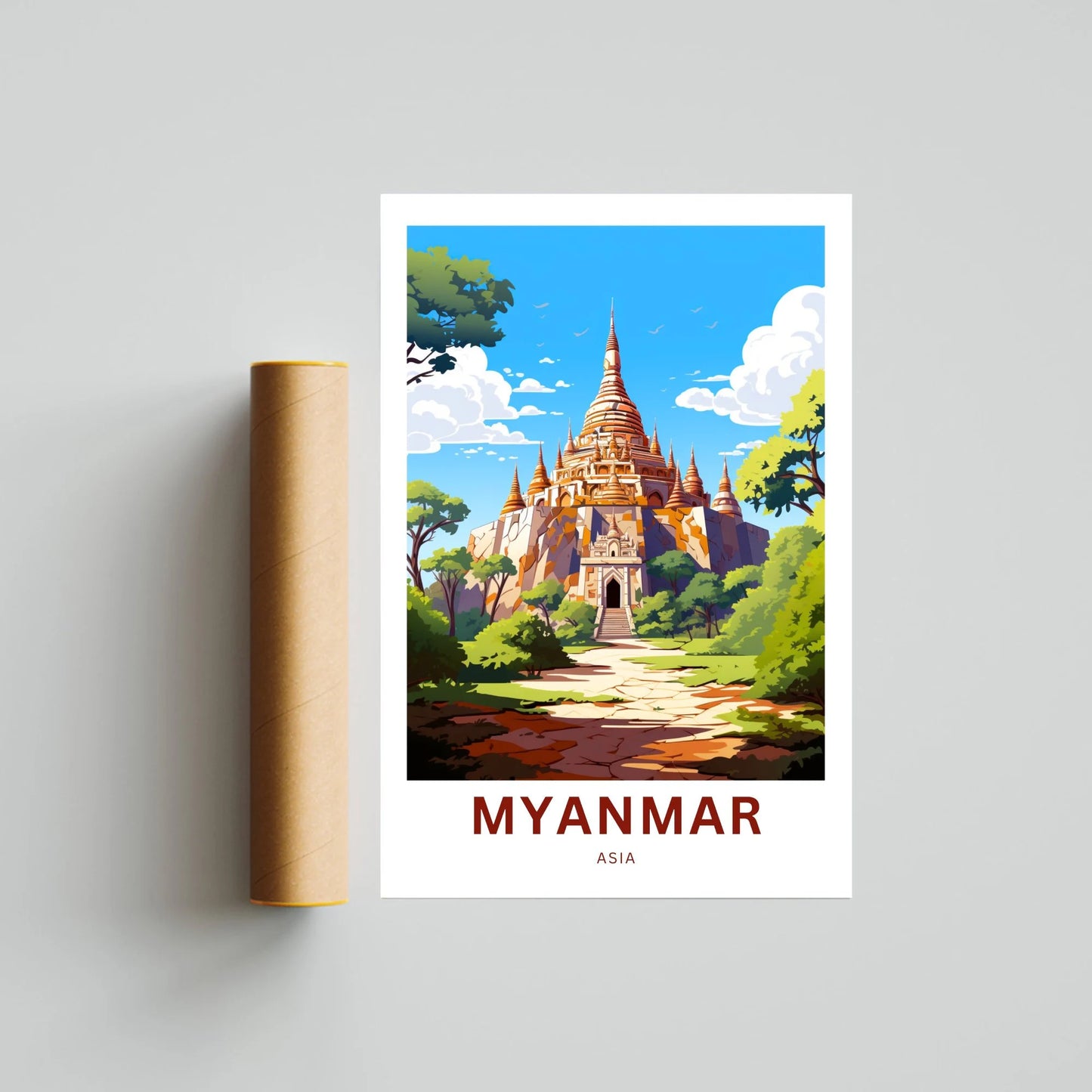 Myanmar Travel Poster