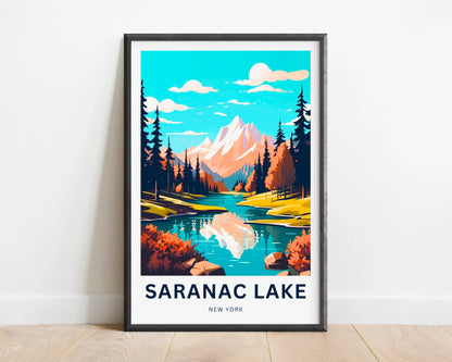 Saranac Lake Travel Poster