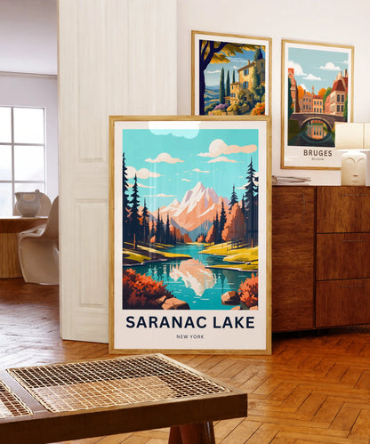 Saranac Lake Travel Poster