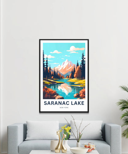 Saranac Lake Travel Poster