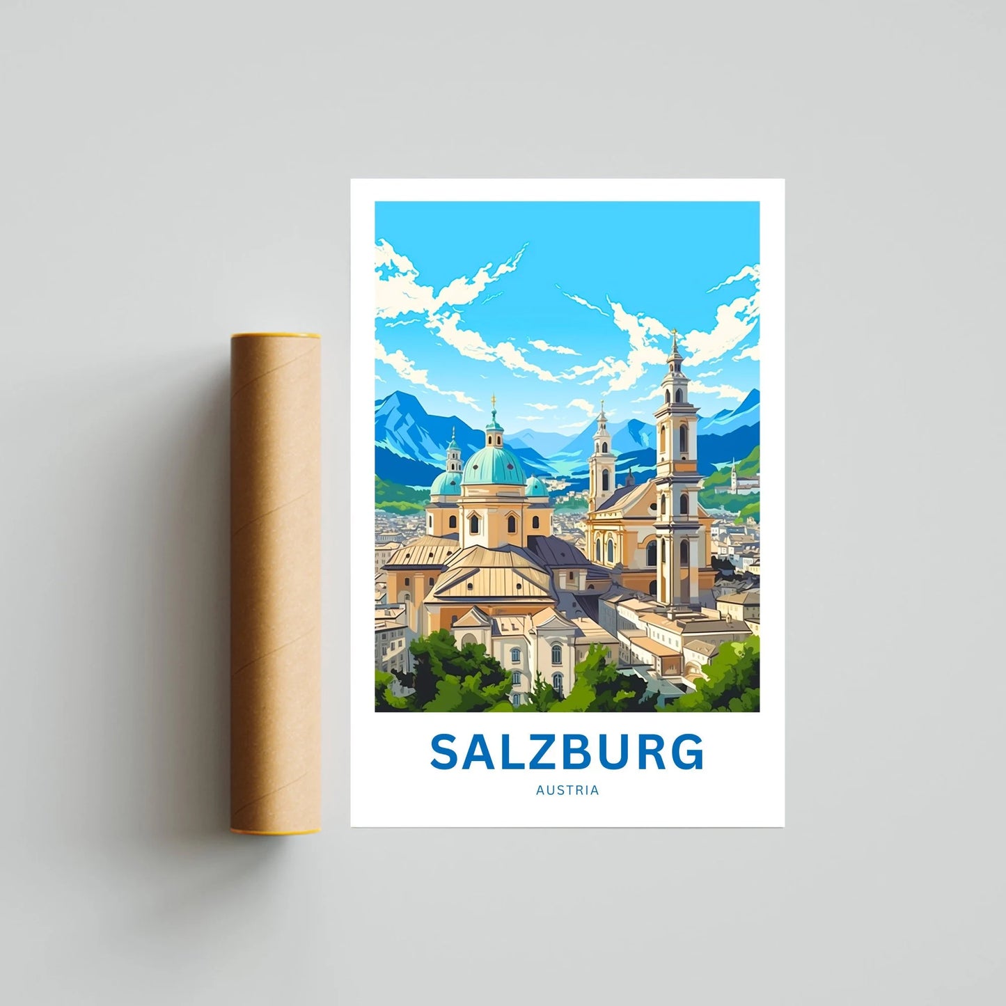 Salzburg Travel Poster