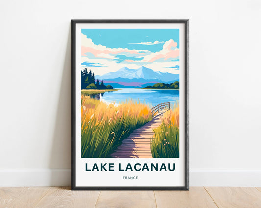 Lake Lacanau Travel Poster