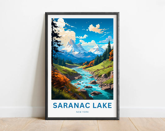 Saranac Lake Travel Poster