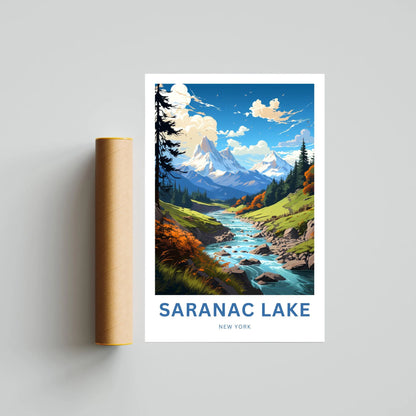 Saranac Lake Travel Poster