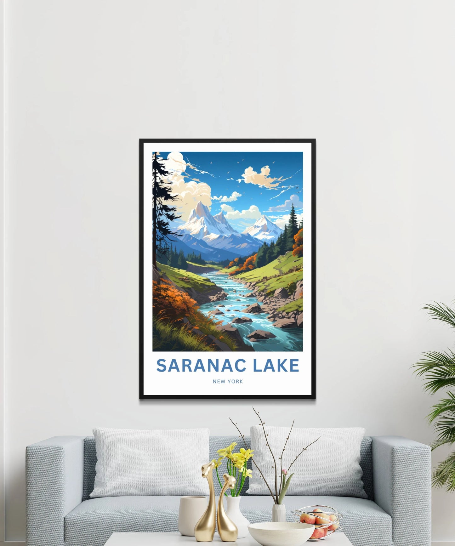 Saranac Lake Travel Poster