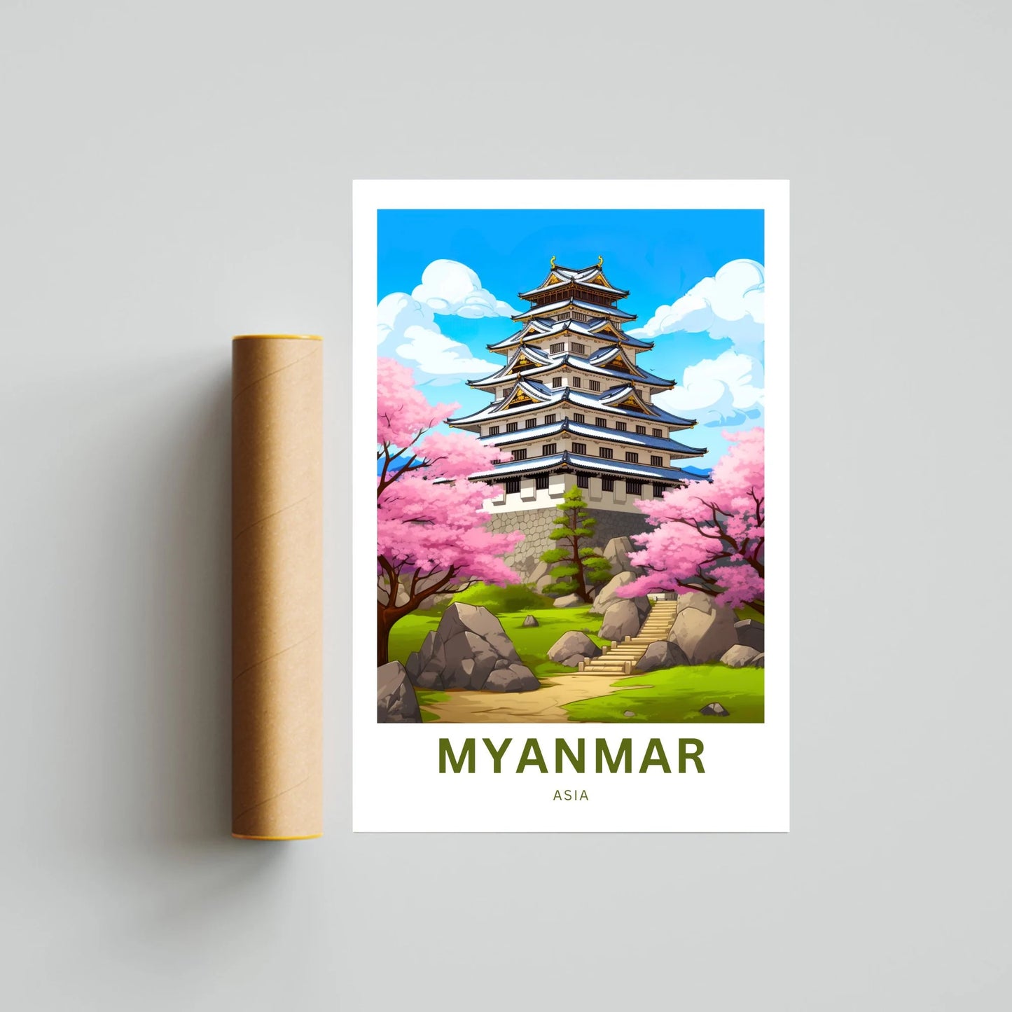 Myanmar Travel Poster