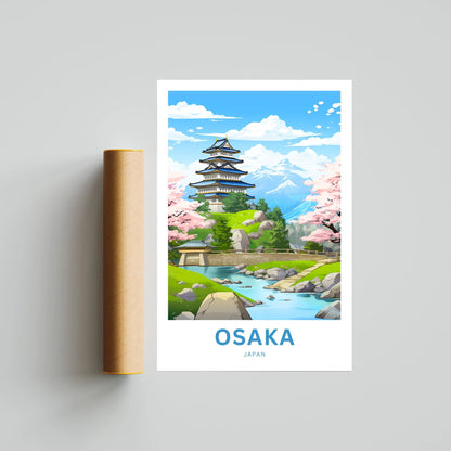 Osaka Travel Poster