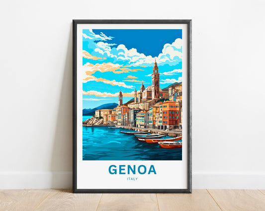 Genoa Travel Poster