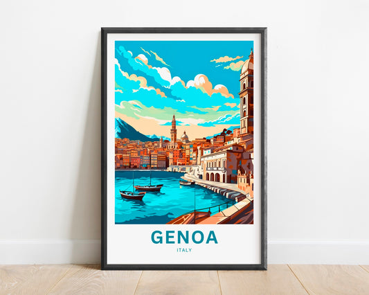 Genoa Travel Poster