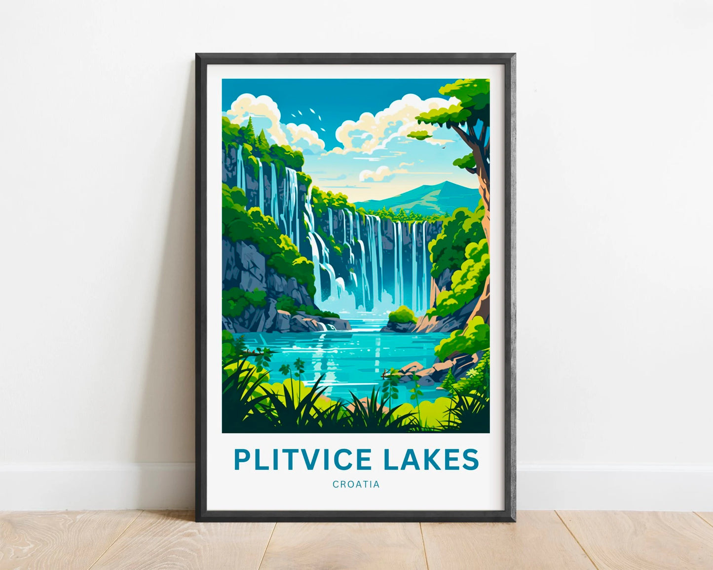 Plitvice Lake Travel Poster