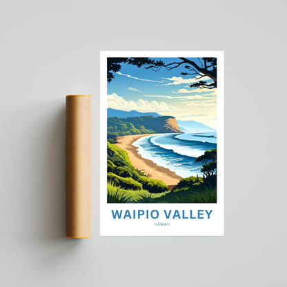 Waipio Valley Travel Poster