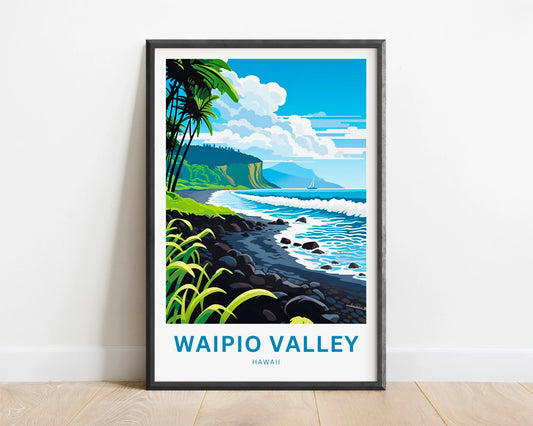 Waipio Valley Travel Poster