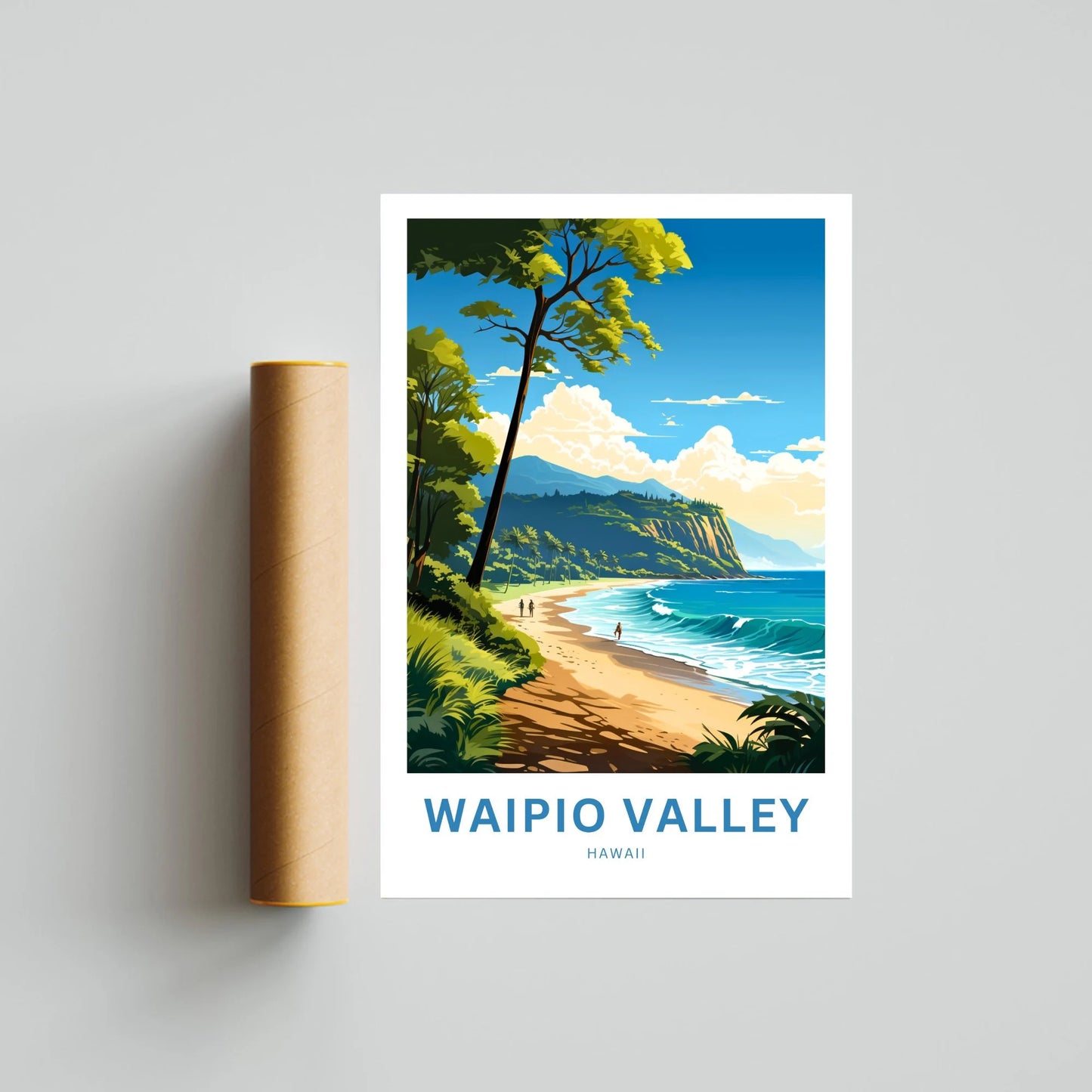 Waipio Valley Travel Poster