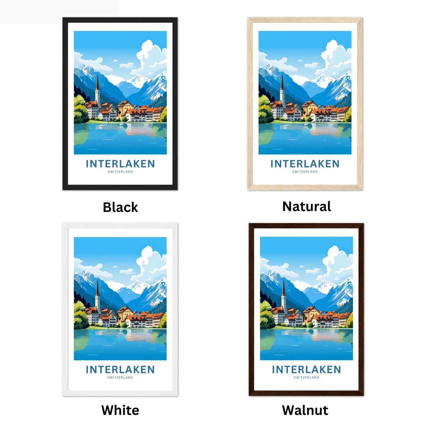 Interlaken Travel Poster