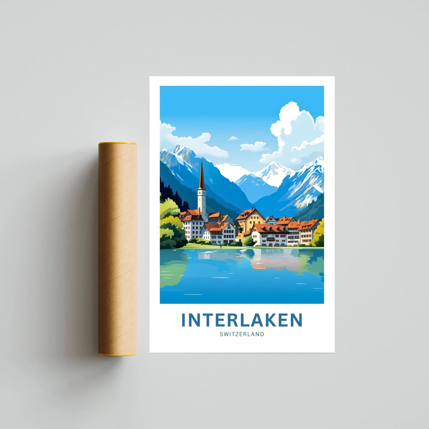 Interlaken Travel Poster
