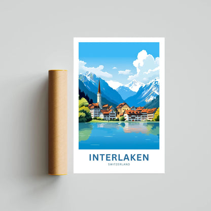 Interlaken Travel Poster