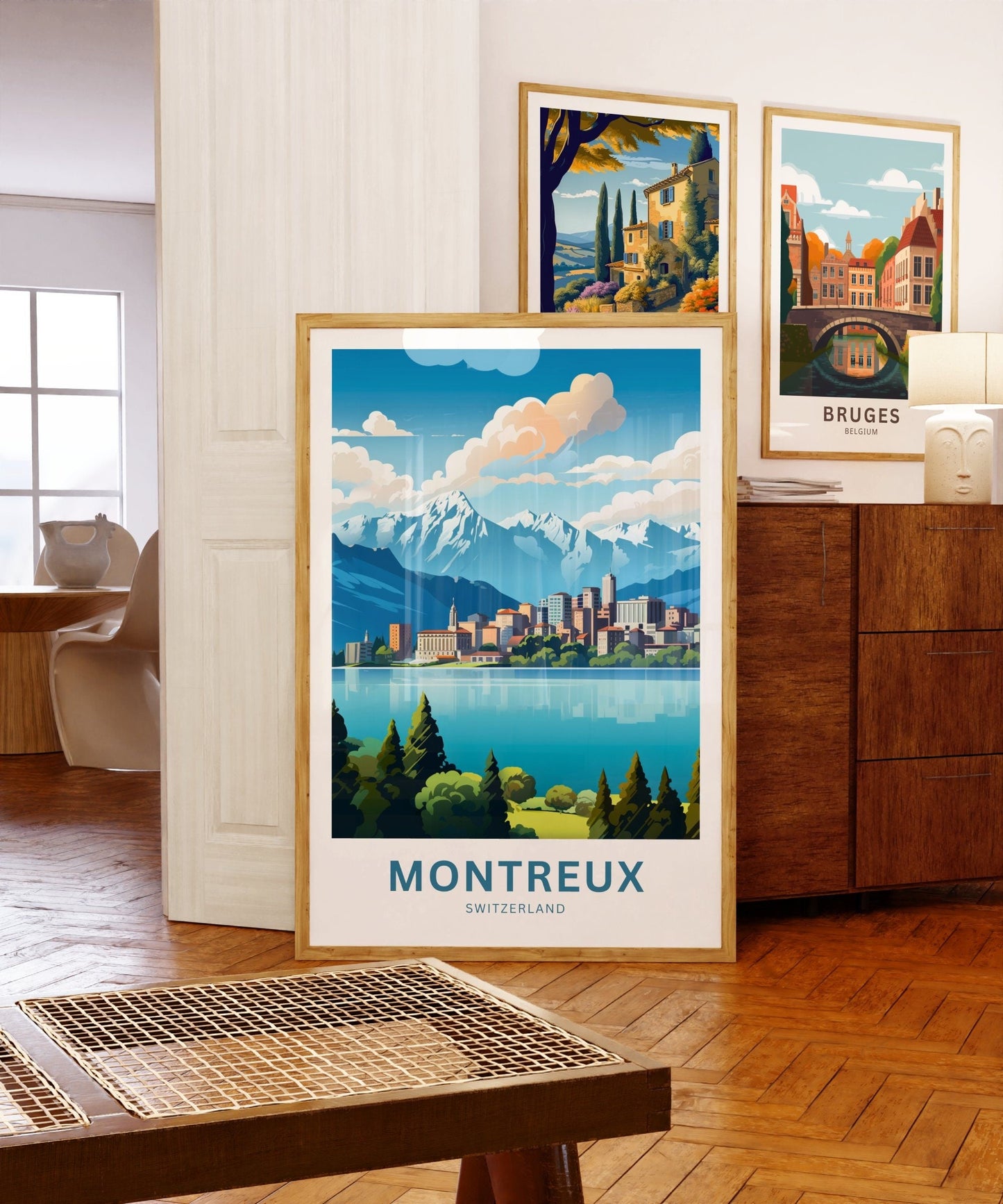 Montreux Travel Print - Montreux poster, Switzerland Wall Art, Framed present, Gift Switzerland Present - TravelTreasureCo