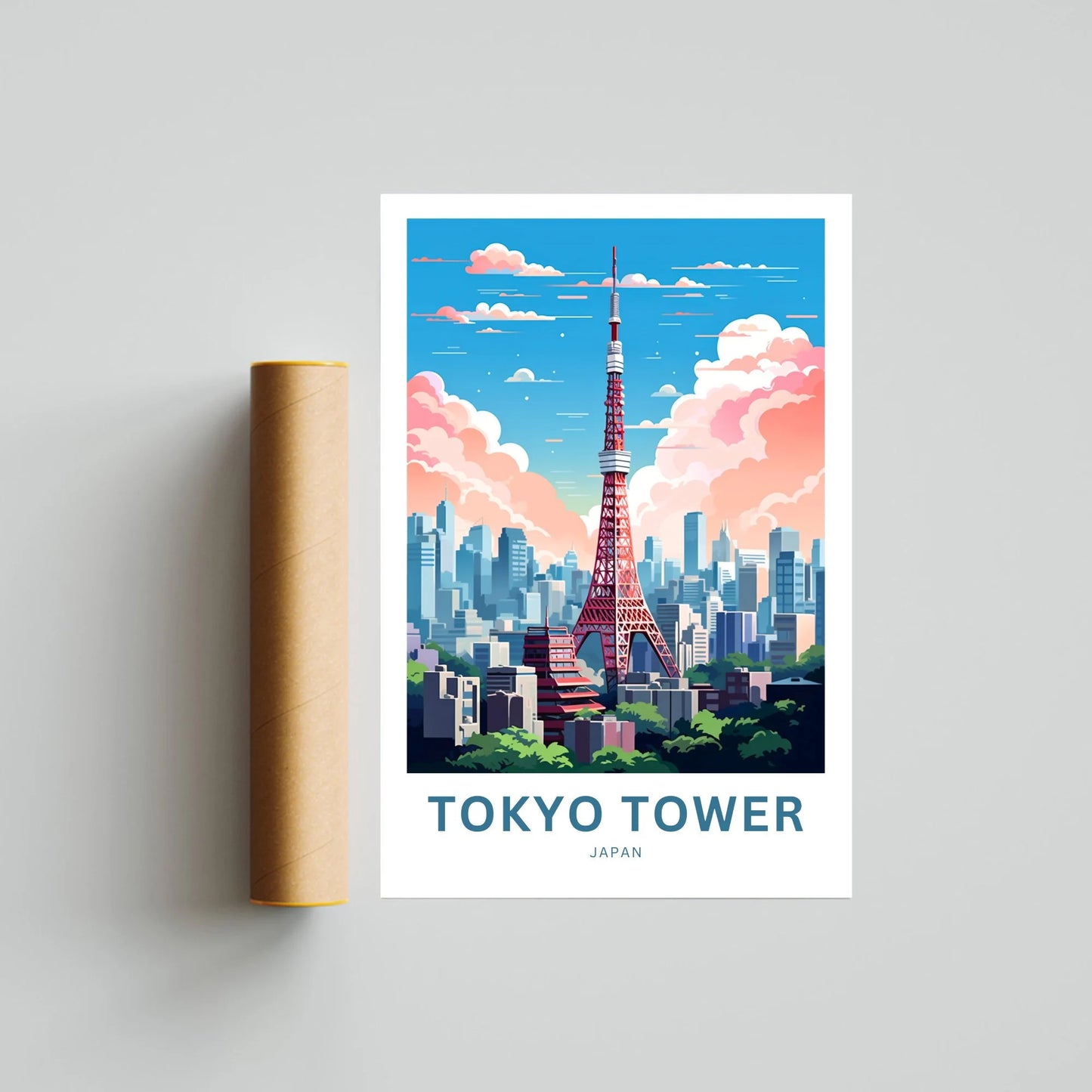 Tokyo Tower Travel Poster